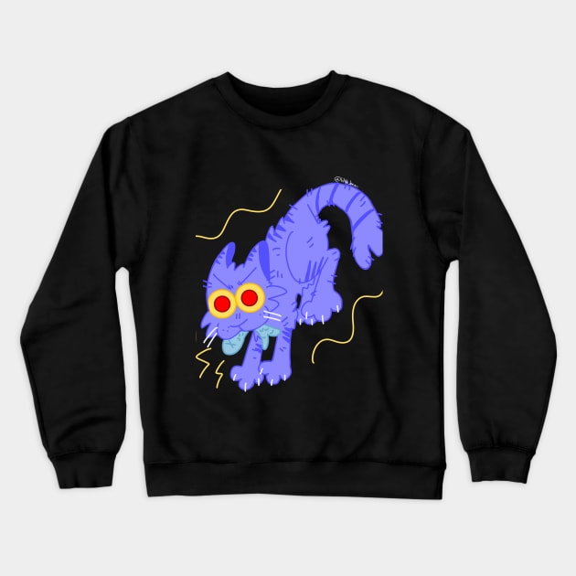 Sardine Cat Crewneck Sweatshirt by littlebean111